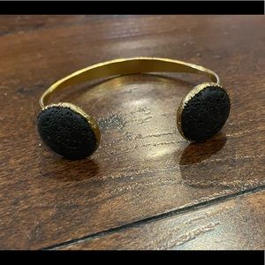 Gold and black bracelet